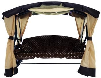 Каркас коричневый/Коричневый рис.горошек