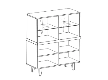 Шкаф ОГОГО Kristal низкий