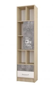 Дуб сонома/ателье светлое,акрил белый