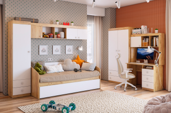 дуб крафт золотой/белый