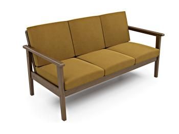 Орех/Велюр горчичный