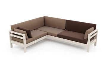 Беленый дуб/Велюр светло-коричневый/темно-коричневый