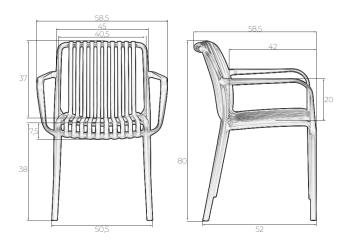 Стул обеденный DOBRIN WALTER ARM