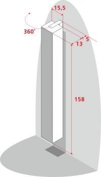 Поворотный стеклянный шкаф Shelf Iglu Glossy