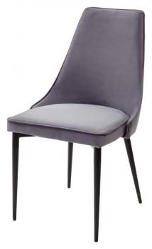 СЕРЫЙ #27, велюр/ черный каркас