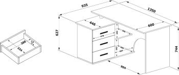 Компьютерный стол Сокол КСТ-09Л Левый