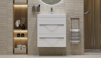 Тумба подвесная с раковиной VELVEX Jill 60