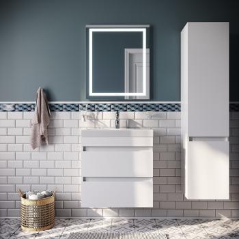 Тумба с умывальником подвесная 2 ящика IDDIS Zodiac 60 см