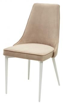 БЕЖЕВЫЙ #5, велюр/ белый каркас