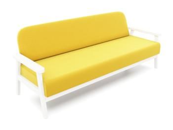 Белая эмаль/Велюр желтый