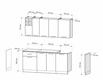 Кухонный гарнитур Mebel-ars К5-11 Глория 1,9 м