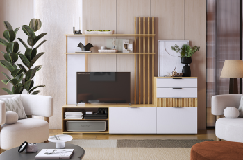 дуб крафт золотой/белое дерево