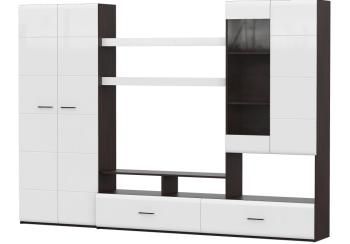 дуб венге/белый глянец