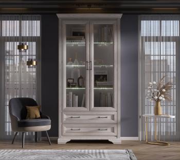 Шкаф БРВ Мебель STYLIUS B169-REG2W2S с подсветкой