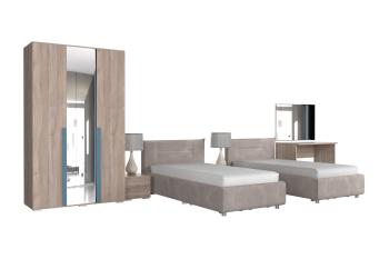 Дуб Мария/Индиго/Капучино (Велюр)