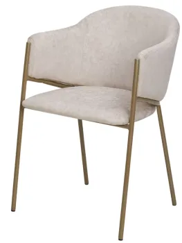 RAIN 8 слоновая кость, велюр / шампань каркас