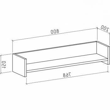 Полка настенная МФ Владимир Лайт-48