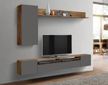 Стенка Прага-2 таксония / диамант серый (У)