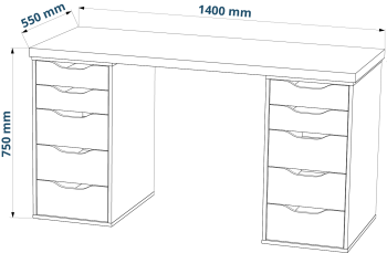 Стол письменный Гуд Лакк Ингар 2/55