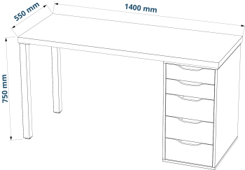 Стол письменный Гуд Лакк Ингар 2/5Т