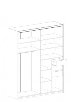 Шкаф с раздвижными дверями с обрамлением МебельГрад