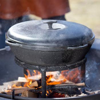 Чугунный казан CONCRETIKA 8 л. с крышкой