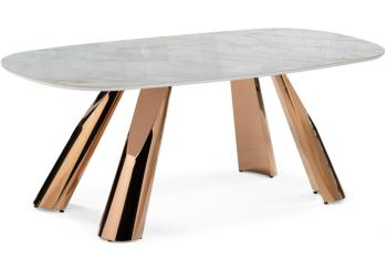 белый мрамор carla larkin / розовое золото