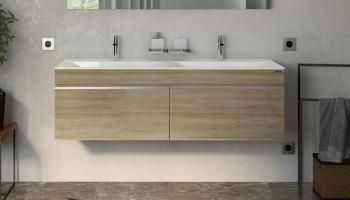 Тумба подвесная с раковиной VELVEX Pulsus 140