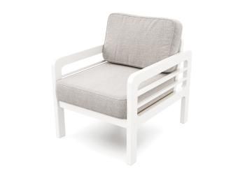 Белая эмаль/Рогожка серая