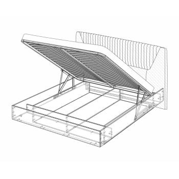 Кровать-11 с подъёмным орт.основанием Кураж Капри 1600