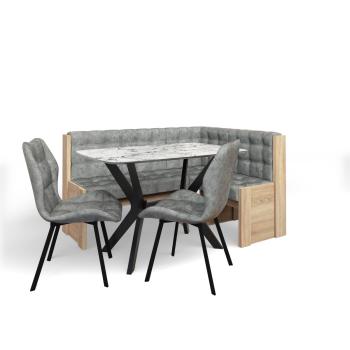 Кухонный набор Betel Скамья угловая Квадро + Стул Рим 2 шт. + Стол Неаполь СМ-1