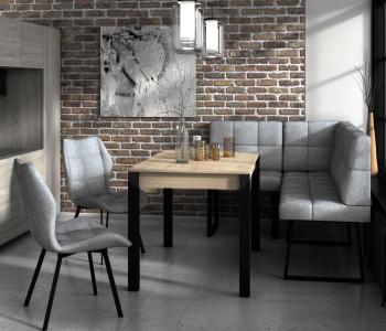 Кухонный набор Betel Угловой диван Реал (МД 1100+МД 660+МУ 590) + Стол Милан-3 раздвижной + Стул Рим 2шт.