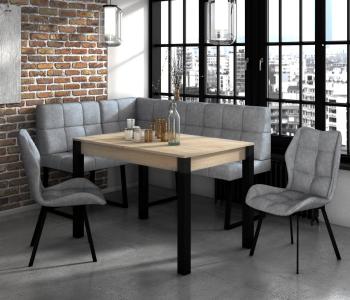 Велюр графит/дуб сонома/черный