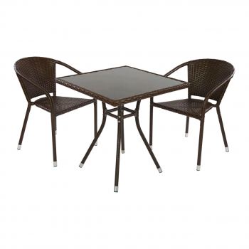 Комплект кофейный ЭкоДизайн CAFÉ (стол + 2 кресла)