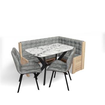 Дуб сонома/велюр графит/черный/СМ-1