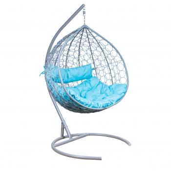 Каркас Серый металлик/Подушка Бирюза яркая