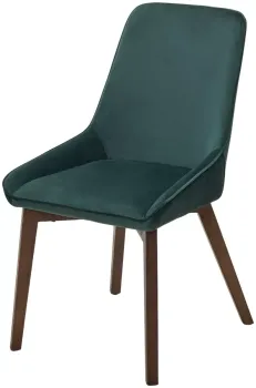 Future-073 изумрудный, велюр / орех