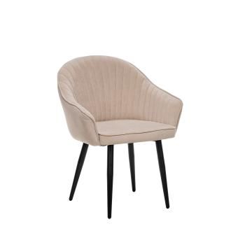 Каркас Черный/Велюр Бежевый