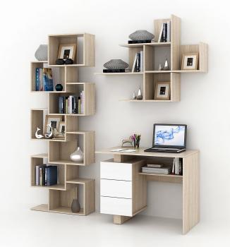 Дуб сонома/Белый