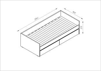 Кровать раздвижная Гуд Лакк Кастор 90х200