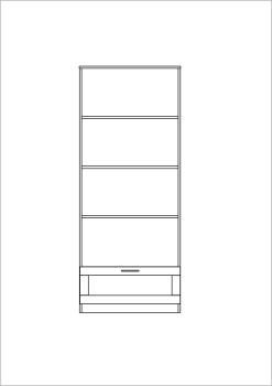 Стеллаж Гуд Лакк Сириус 78х190 (1 ящик)