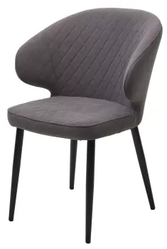 B28 Темно-серый, велюр / черный каркас