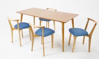 Натур/Рогожка Синий