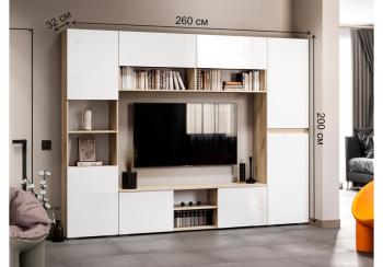 Модульная гостиная Woodville Алетра комплектация 2