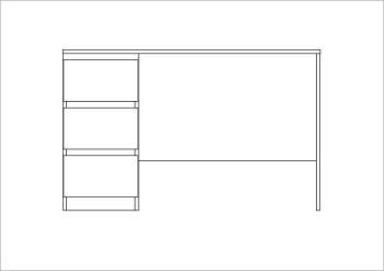 Стол письменный Гуд Лакк Кастор 116х65 (3 ящика)