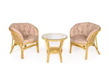 Каркас медовый/Подушки бежевые