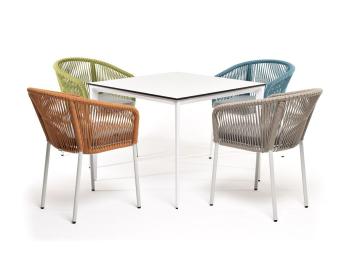 Обеденная группа на 4 персоны со стульями марсель 4sis Аркобалено