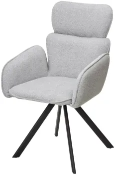 NS10 Серый, букле / черный каркас