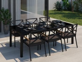 Обеденная группа Gardenini CALMA 200 см