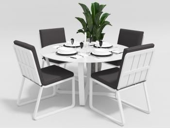 Обеденная группа Gardenini PRIMAVERA стулья без подлокотников